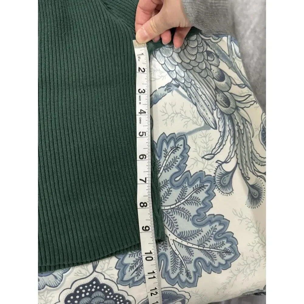 Forever 21 Red & Green Ribbed Henley Long Sleeve Crop Sweater Set- Size Small - Picture 9 of 9